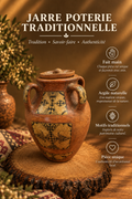 Jarre en Poterie Traditionnelle – 4 Anses, Motifs Berbères