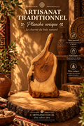Planche à Découper en Bois Brut – Forme Naturelle